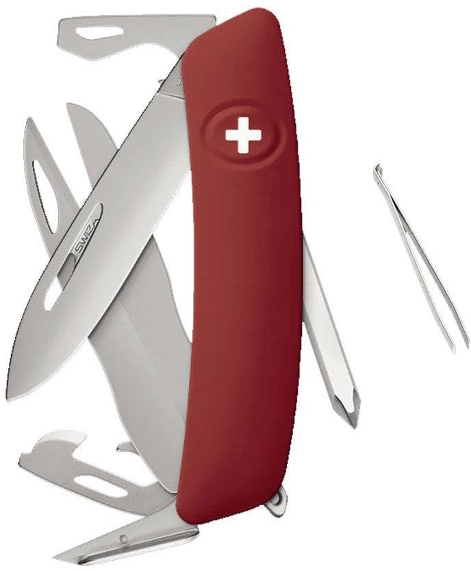 SWIZA ALLMATT Standard D08 R, 13 - Funciones Rojo Hecho en Suiza.