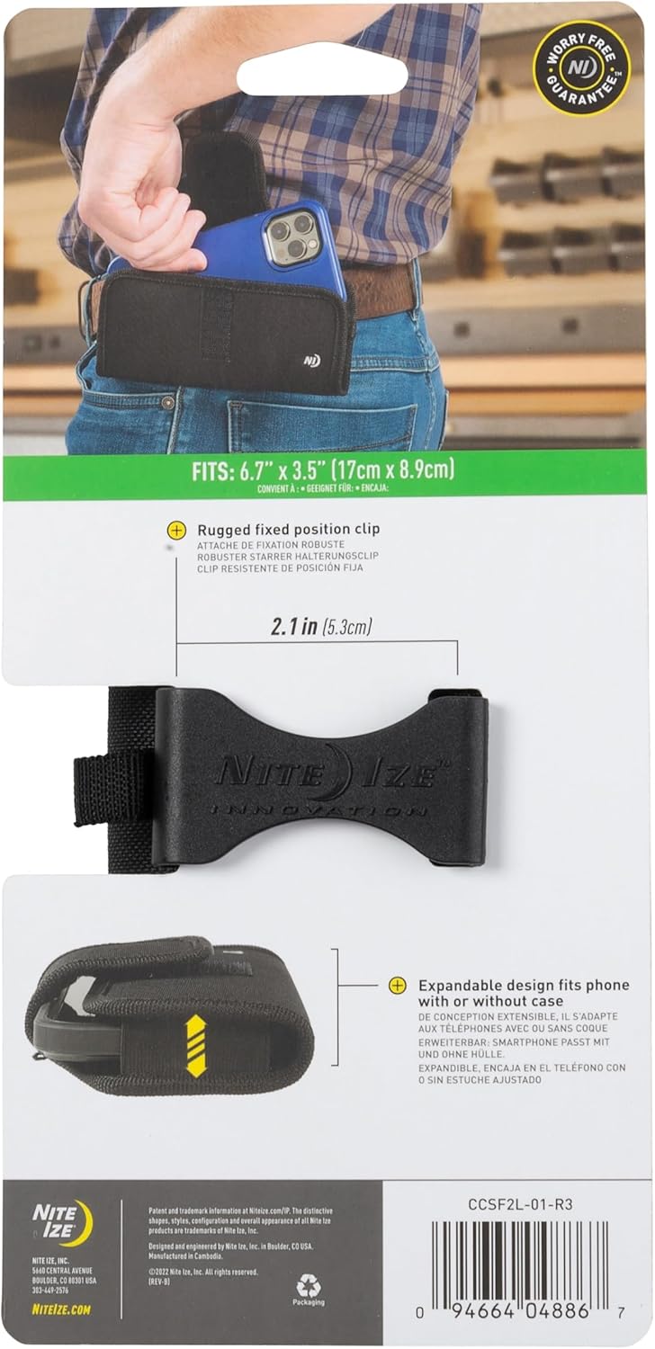 Nite Ize Clip Case Horizontal Universal Phone Holster 2 Xl USA