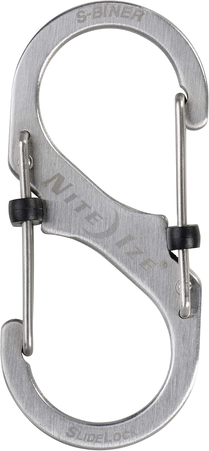 Nite Ize S-biner® Slidelock® De Acero Inoxidable PLATA #3. U S A