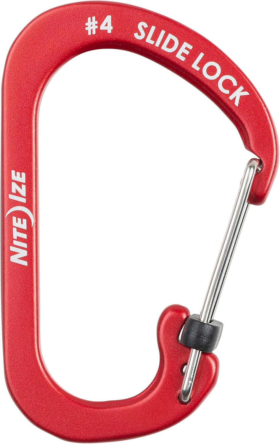 Nite Ize Mosquetón Slidelock® Aluminio Color Rojo #4 USA.