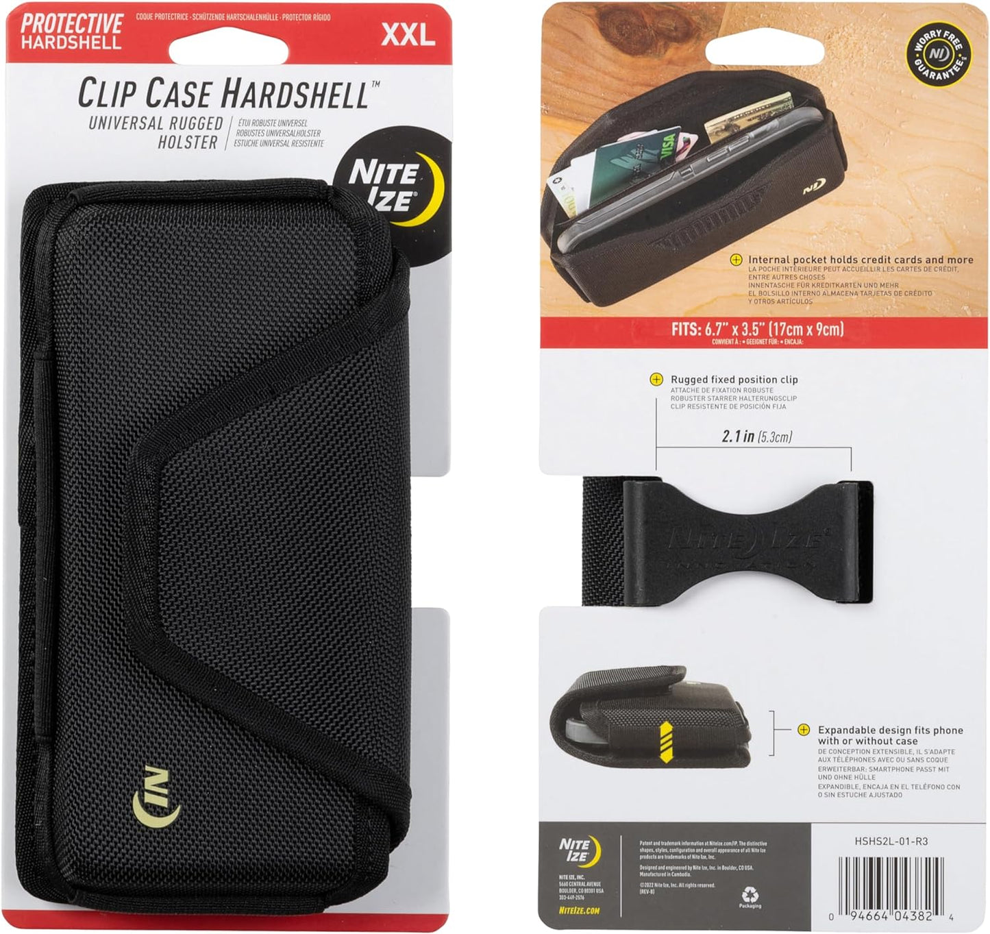 NITE IZE Funda Horizontal Clip Case Hardshell XXL Negra