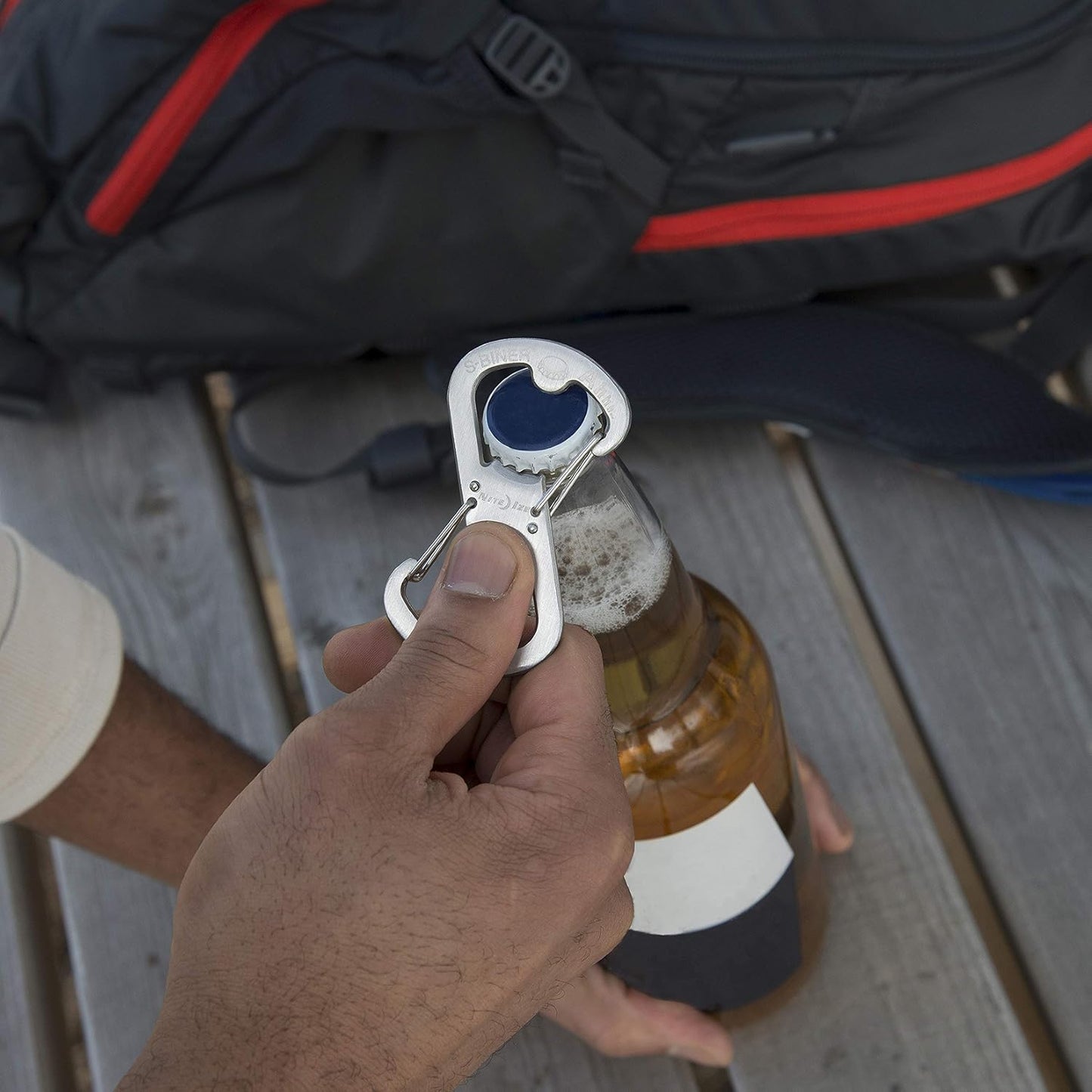 Nite Ize Carabiner Ahhh... Stainless Steel Bottle Opener USA.