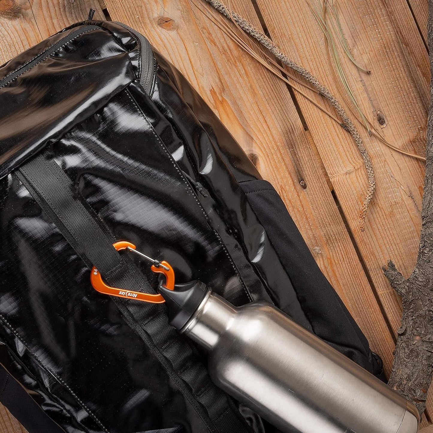 Nite Ize Mosquetón Slidelock® Aluminio Color Naranja #4 USA.
