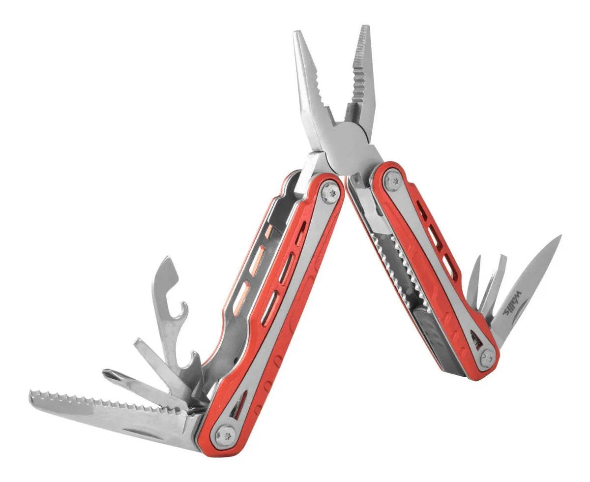 WALLIS Multiherramienta Wallis 12 Usos Mango Aluminio Rojo Y Funda.