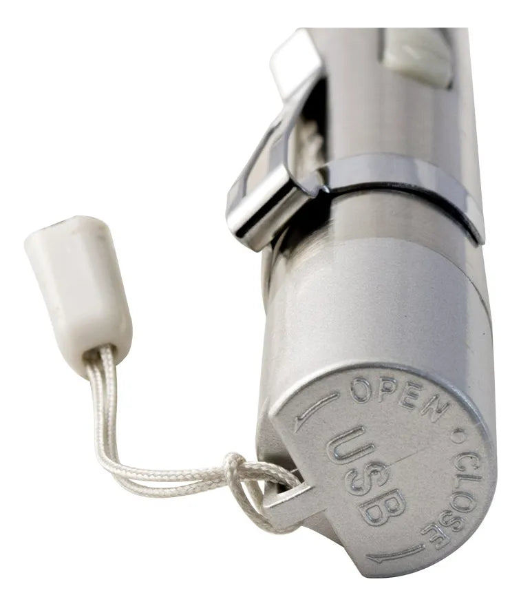 WALLIS Linterna Luz LED, UV, Infrarroja Recargable USB Acero Inoxidaable.