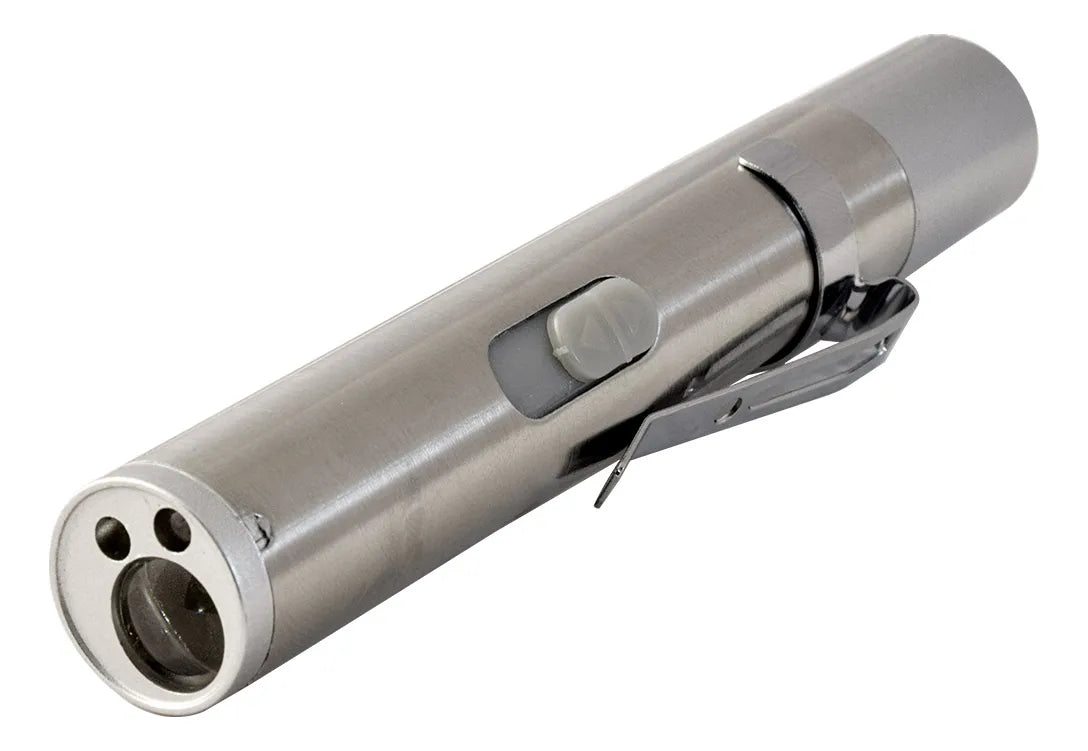 WALLIS Linterna Luz LED, UV, Infrarroja Recargable USB Acero Inoxidaable.