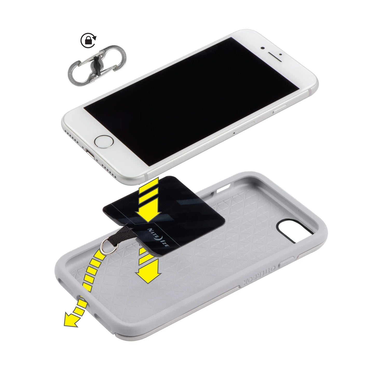 Nite Ize Ancla P/celular Hitch Con Extensión Resorte Negra USA