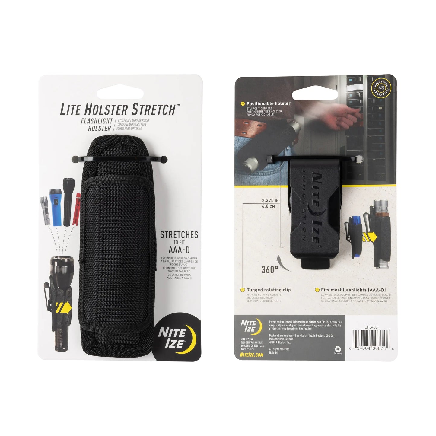 Nite Ize Lite Holster Stretch Flashlight 100% USA