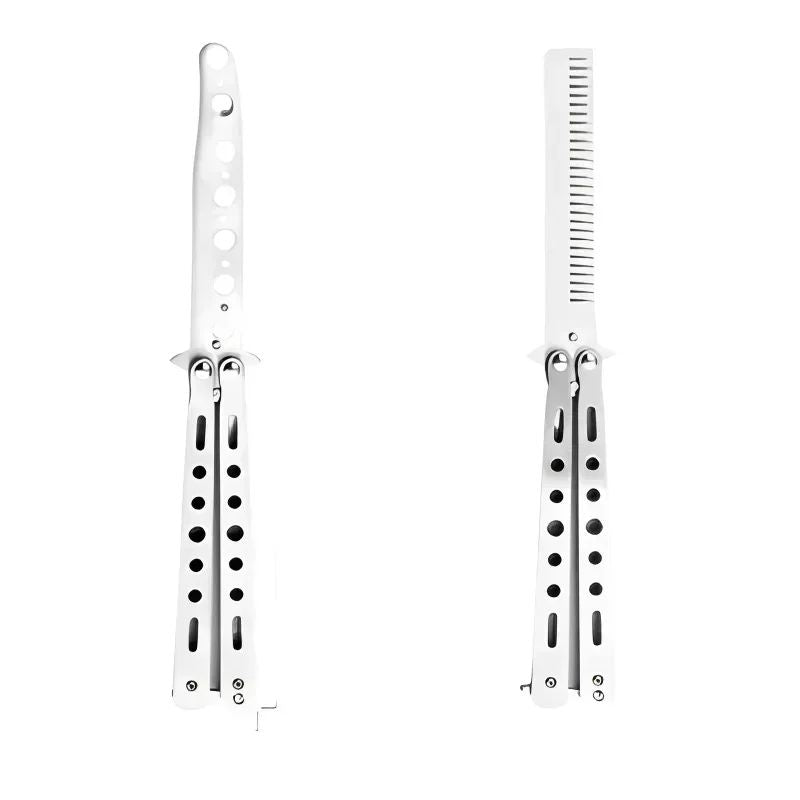 Peine plegable de acero inoxidable para práctica de entrenamiento, cuchillo de m