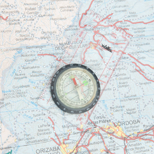 Brújula Profesional Cartográfica C/ Cordón Camping WALLIS
