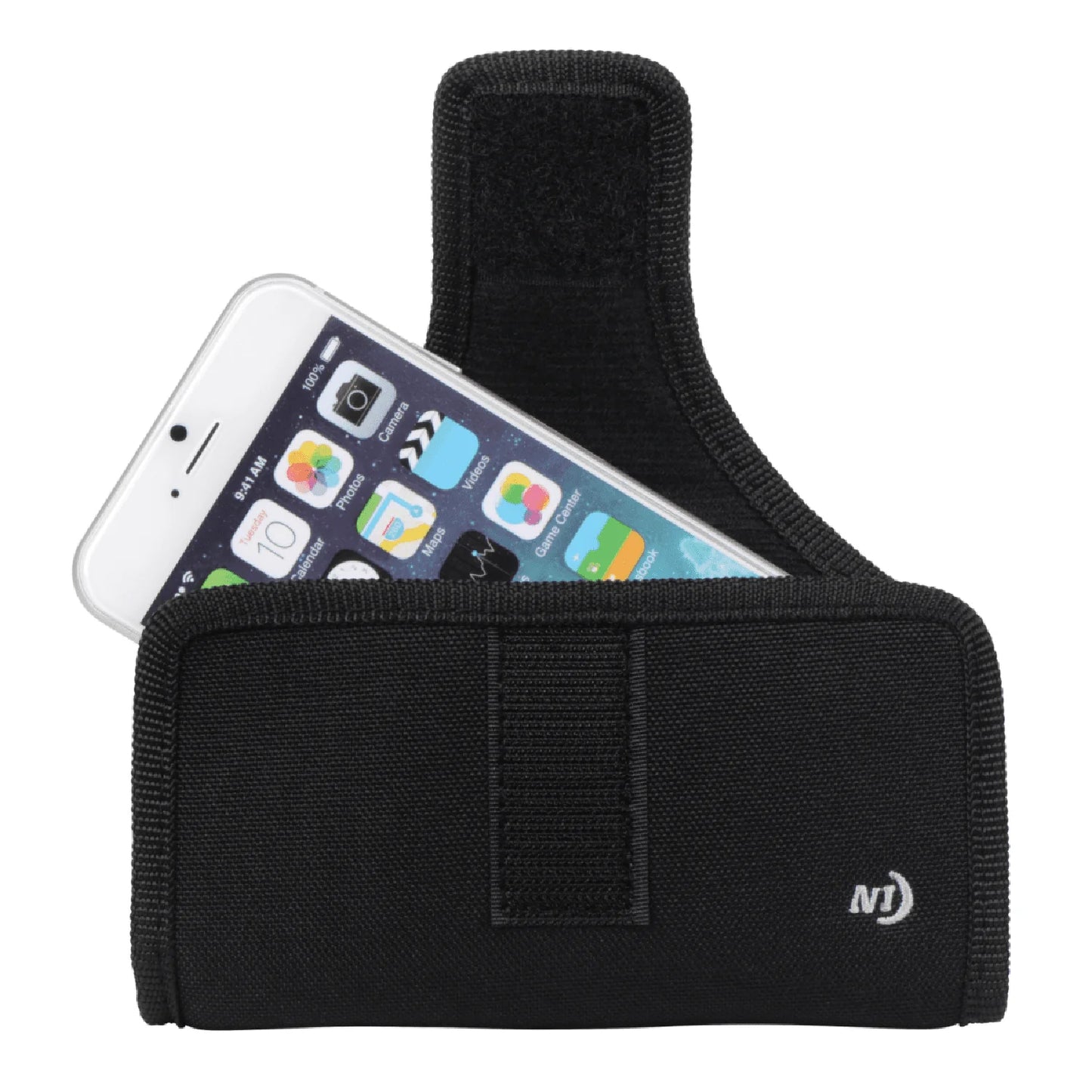 Nite Ize Funda Horizontal Para Celular Fits All Horizontal Negra Hecho en USA.