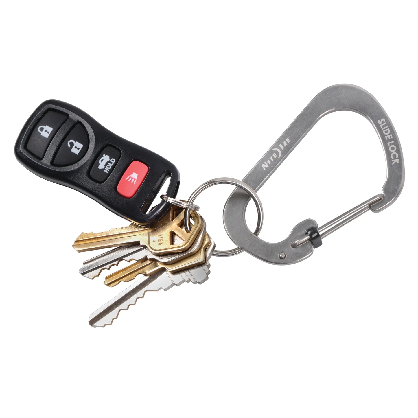 Nite Ize Pack 3 Slidelock® Carabiner Stainless Steel Black Hecho en USA