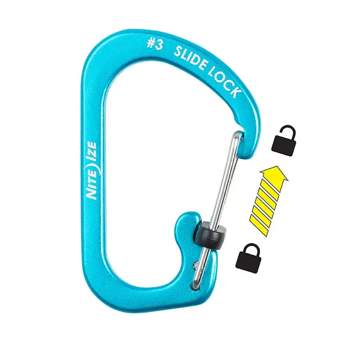 Nite Ize Mosquetón Slidelock® Aluminio Pack-3 #4,#3,#2 USA.