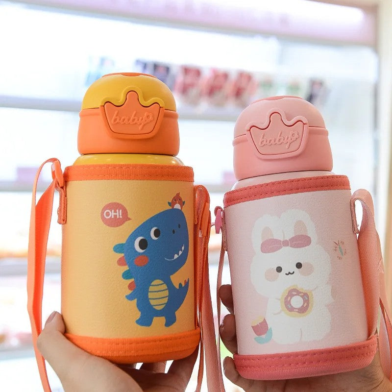 Botella Termo de unicornio para niños de 500ml, bonita botella de agua térmica p