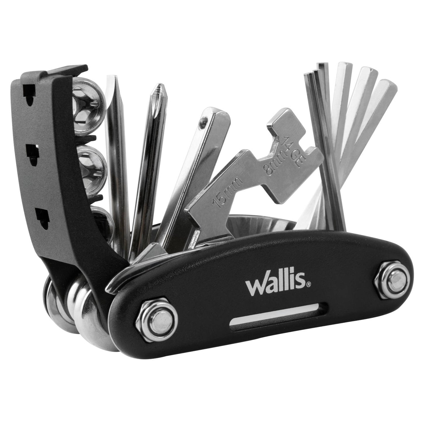 WALLIS Multiherramienta p/Mantenimiento, Acero Inoxidable, Mango Negro.