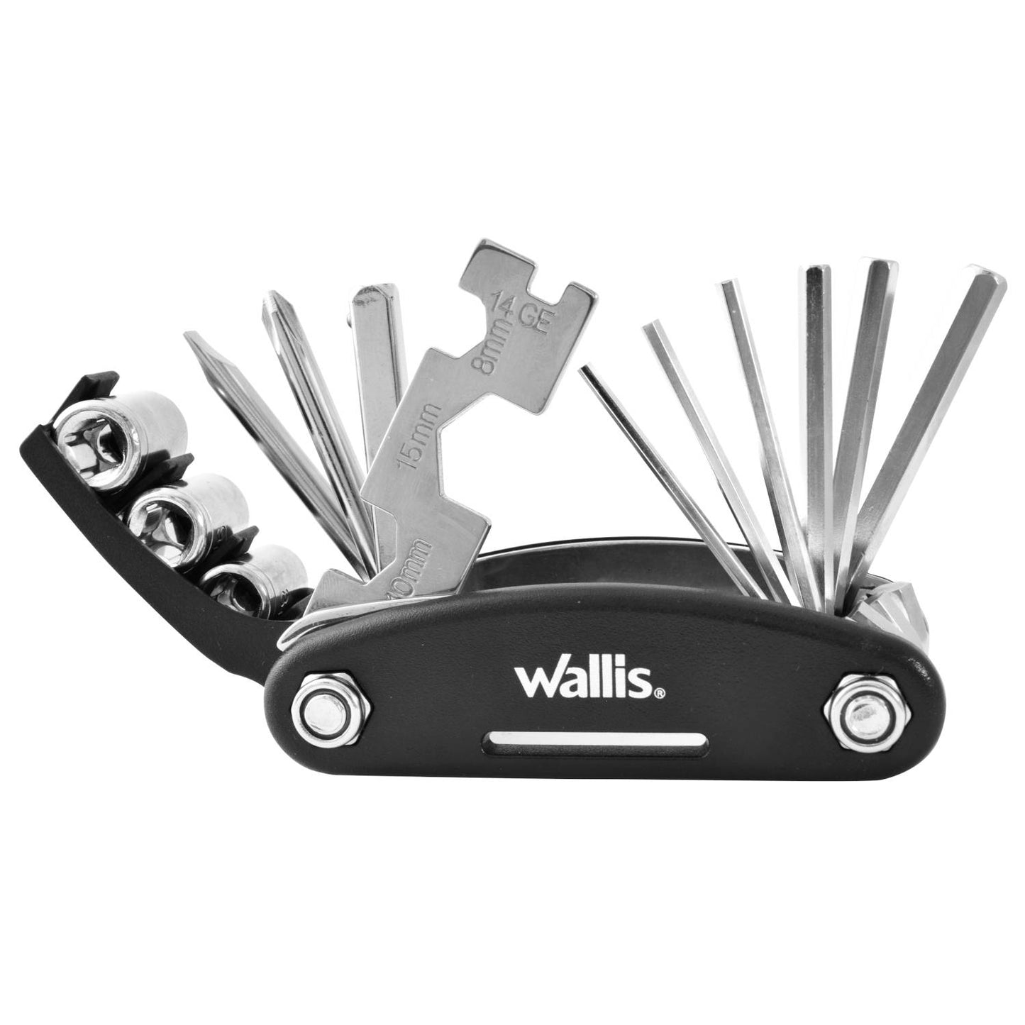 WALLIS Multiherramienta p/Mantenimiento, Acero Inoxidable, Mango Negro.