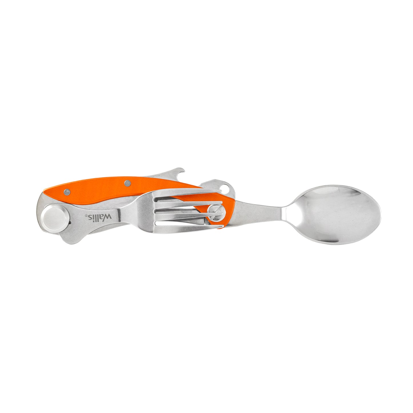 WALLIS Cubierto con 3 Usos no Desprendible con Funda, Mango Aluminio Naranja.