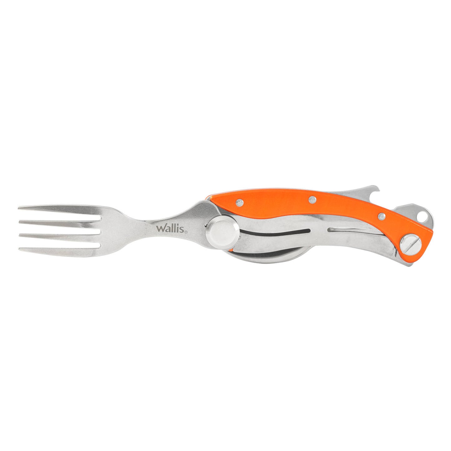 WALLIS Cubierto con 3 Usos no Desprendible con Funda, Mango Aluminio Naranja.