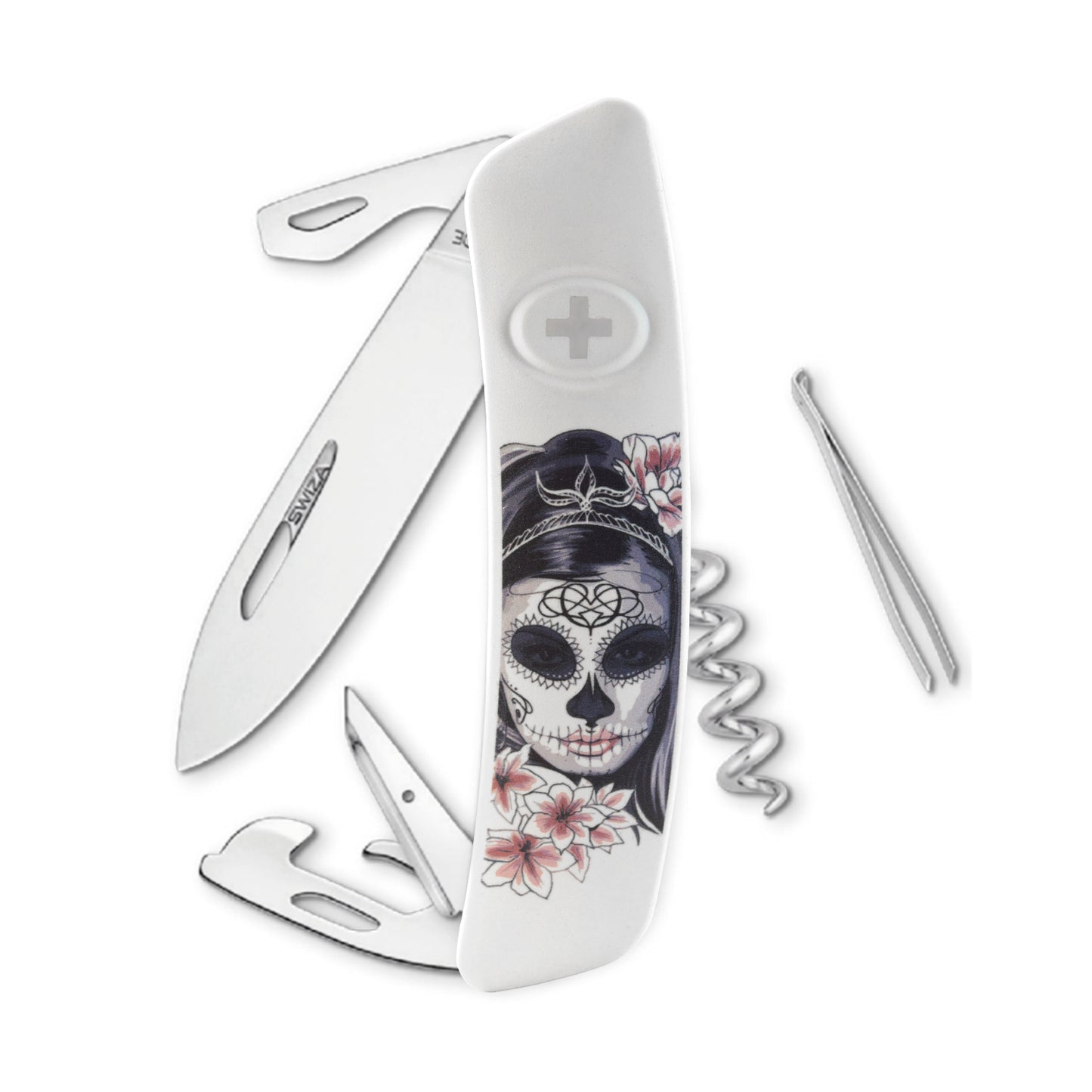 SWIZA Edicion Skull Posada Especial Standard D03, 11 - Usos Blanca, Hecho en Suiza.