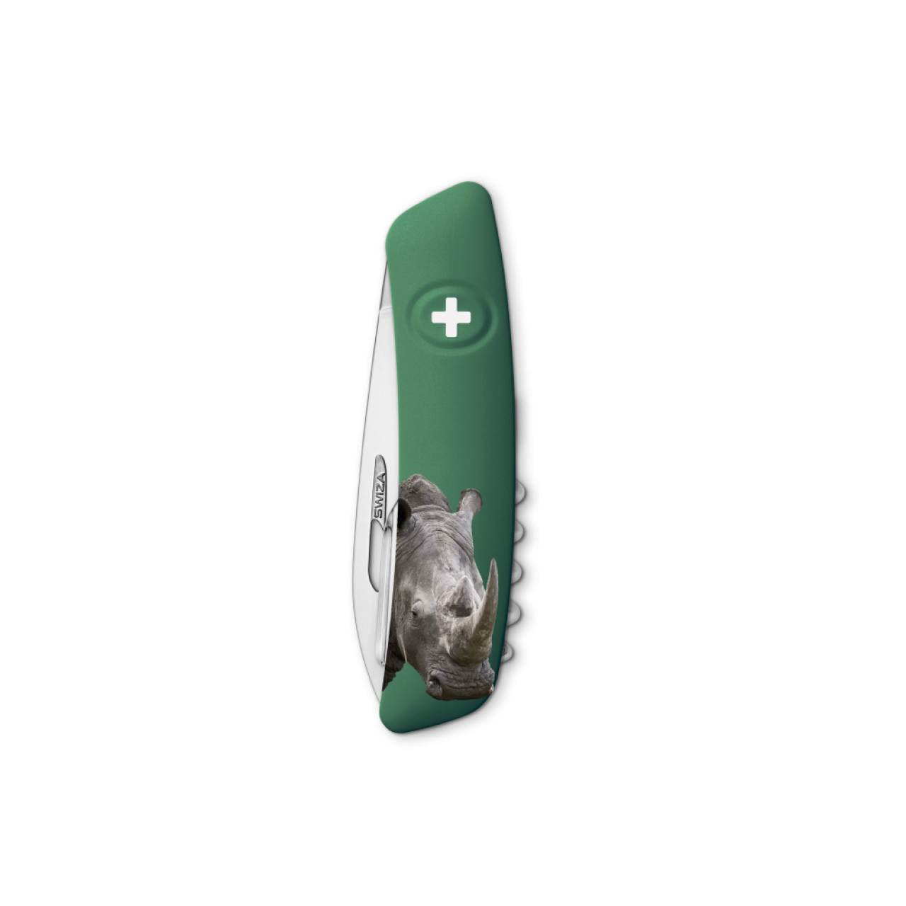 SWIZA RINOCERONTE Vida Salvaje Standard TT03, 11 - Usos Verde Hecho en Suiza.