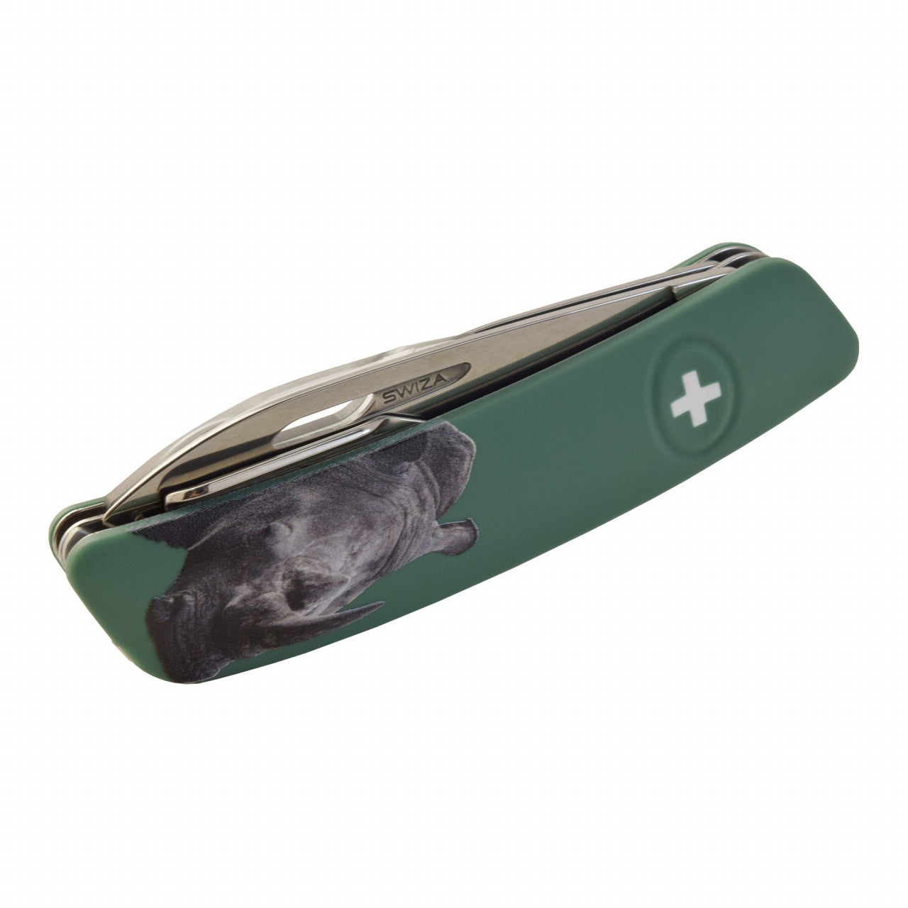 SWIZA RINOCERONTE Vida Salvaje Standard TT03, 11 - Usos Verde Hecho en Suiza.