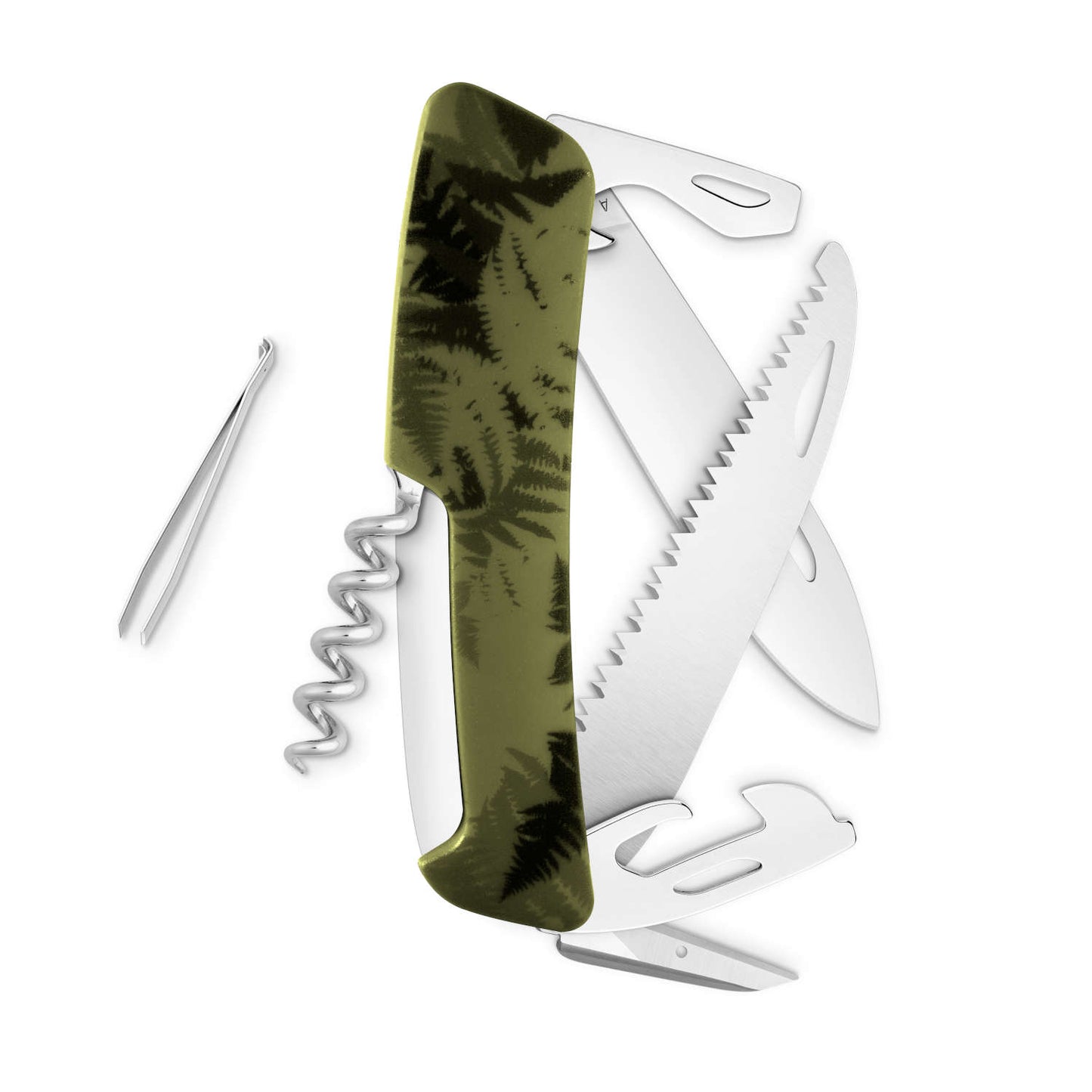 Swiza Standard D05 12 - Funciones Vrde Olivo Camo Palmas Hecho en Suiza.