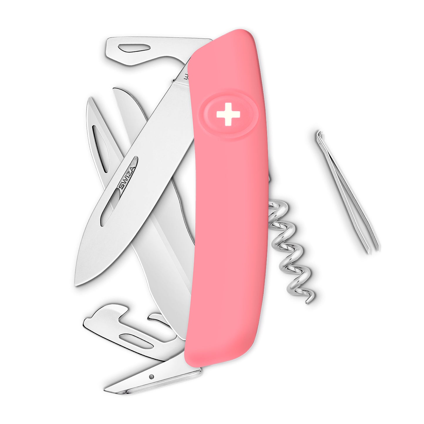 Swiza Original Standard D07, 12 - Funciones Color Rosa. Hecho en Suiza.