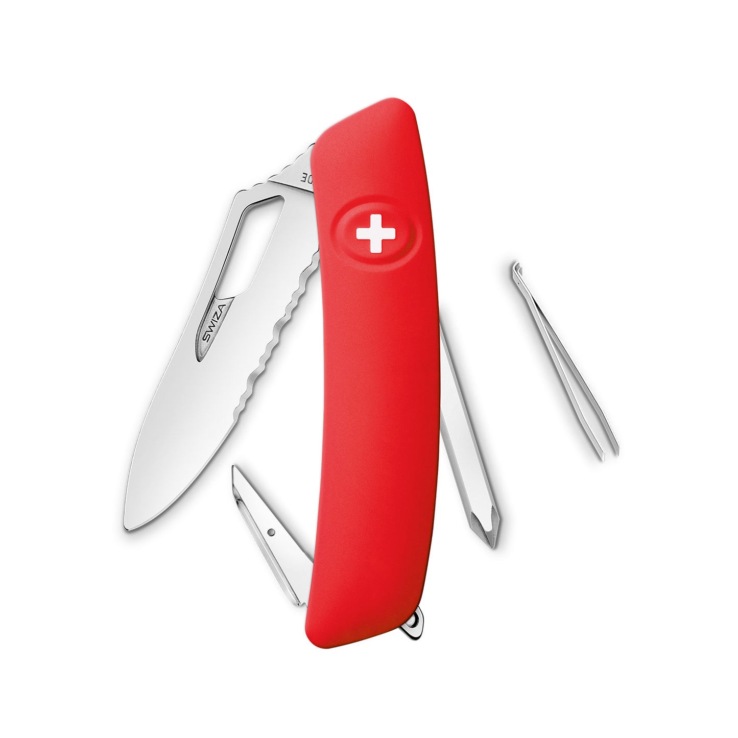 Swiza Single Hand SH02 TR, 7 - Funciones, Rojo Hecho en Suiza.