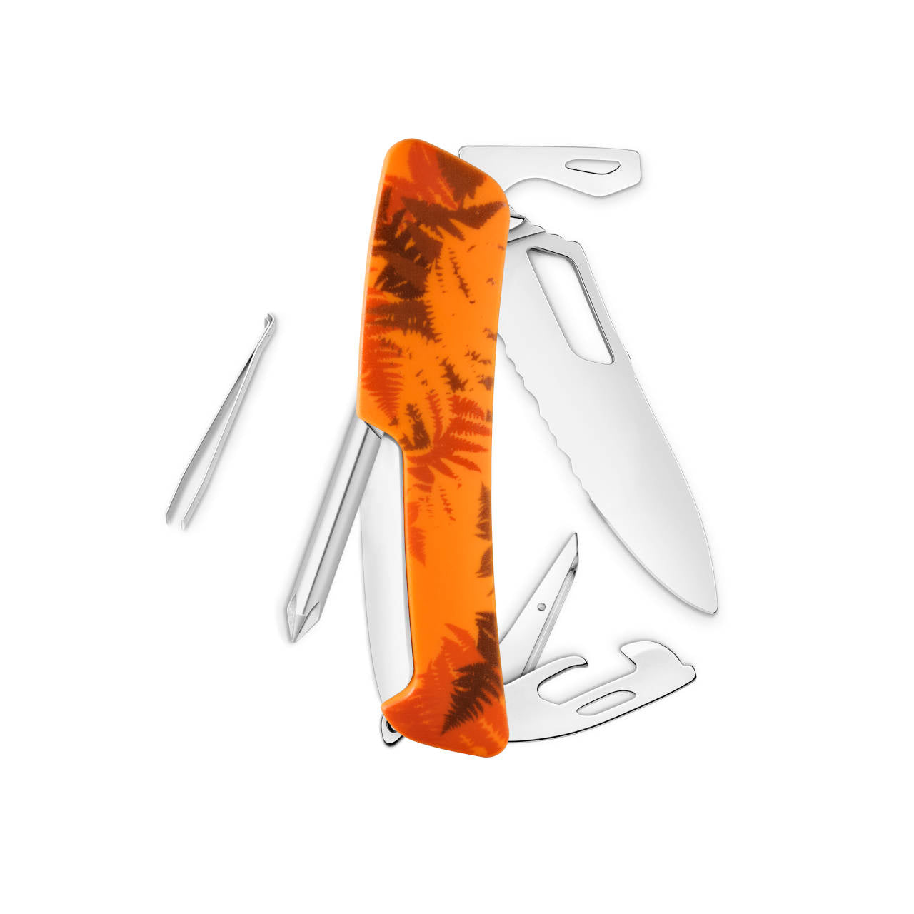 Swiza Single Hand Sh04 Tr 12-Funciones, Camo Hojas Naranja Made in Suiza