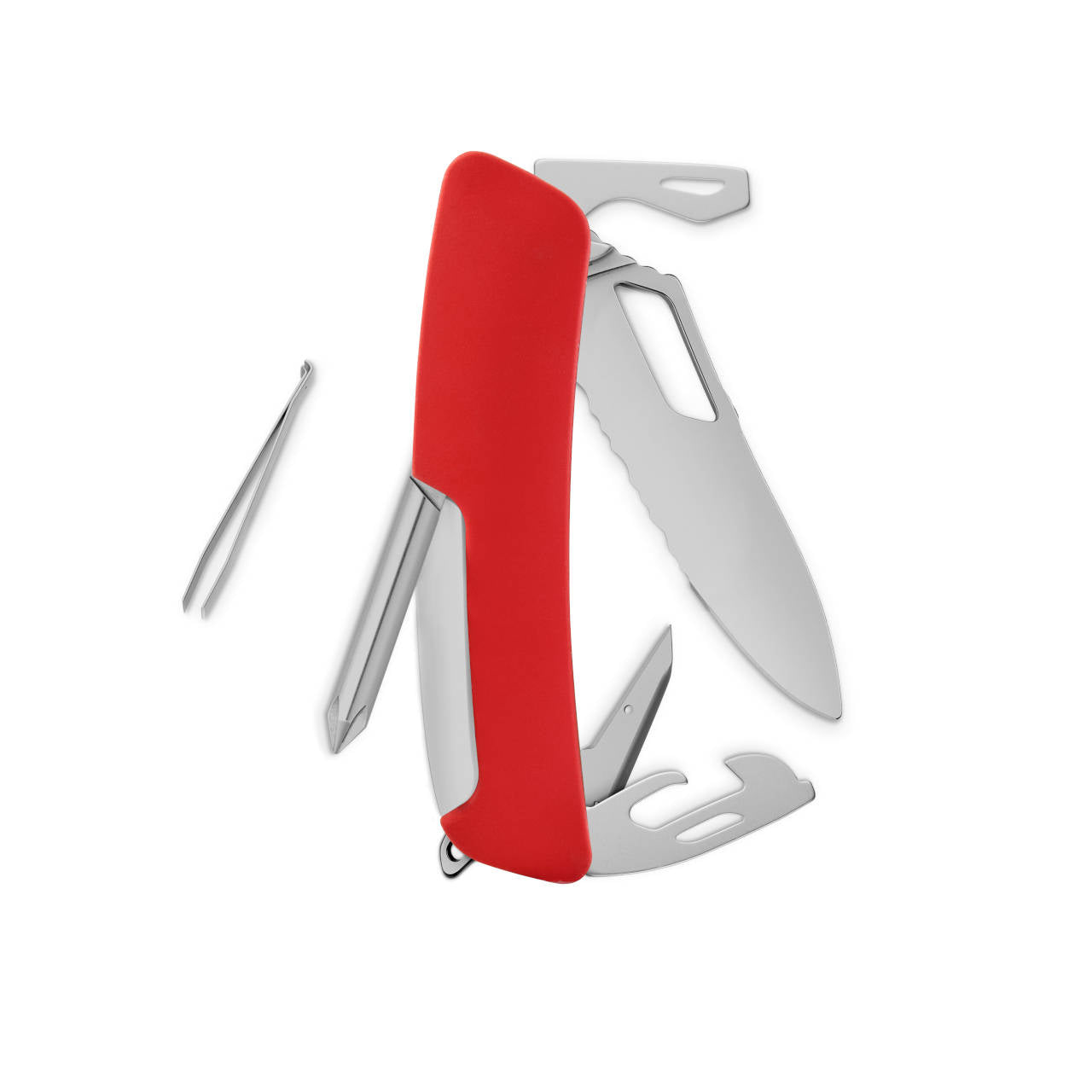 SWIZA Allmatt Single Hand Wavy Edge 12 - Funciones Roja Hecho en Suiza.