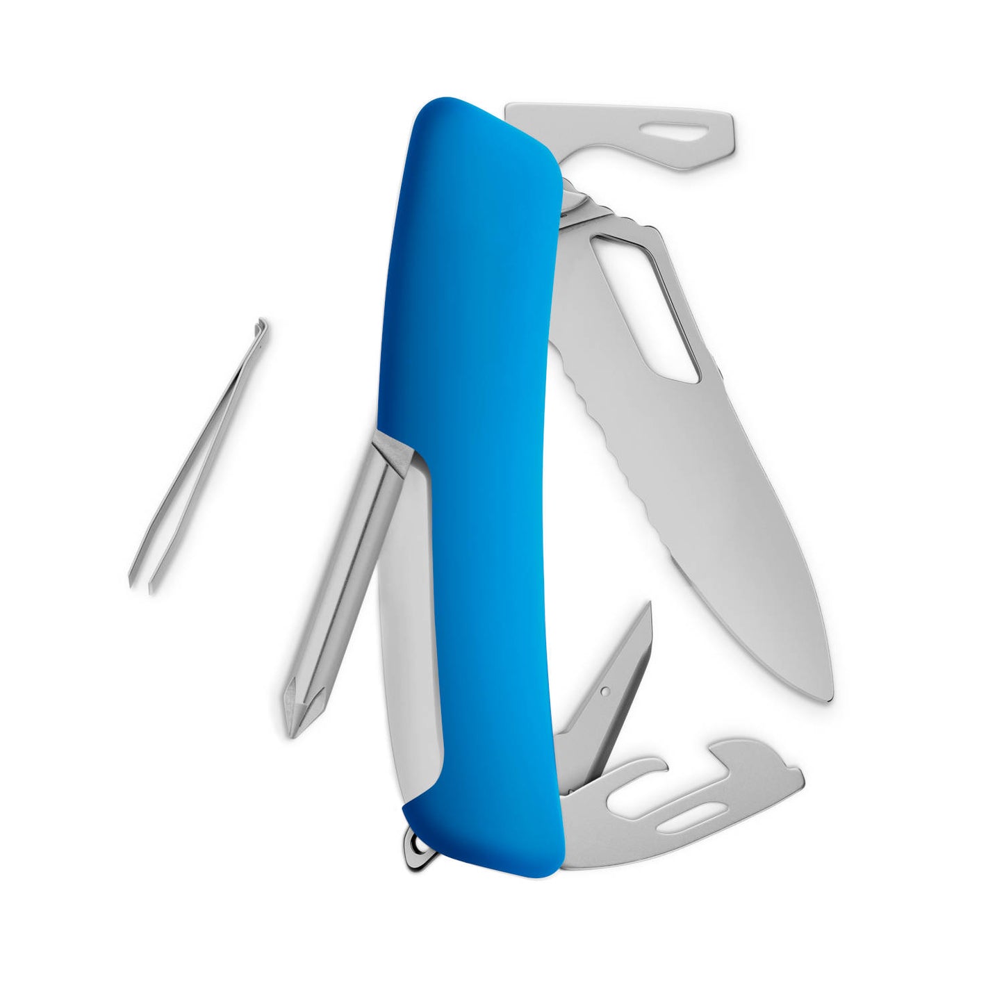 Swiza Allmatt Single Hand SH04 TR Wavy Edge 12 - Funciones Azul Hecho en Suiza.