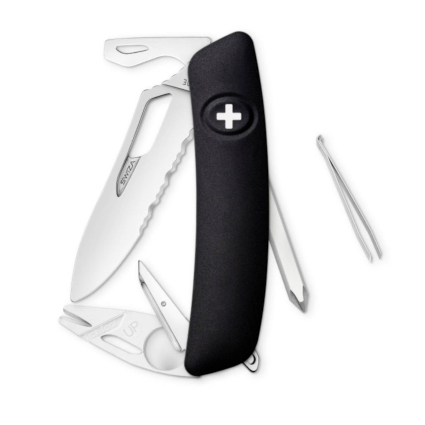SWIZA Single Hand SH04 TR - TT, 12 - Funciones. Negro Hecho en Suiza.