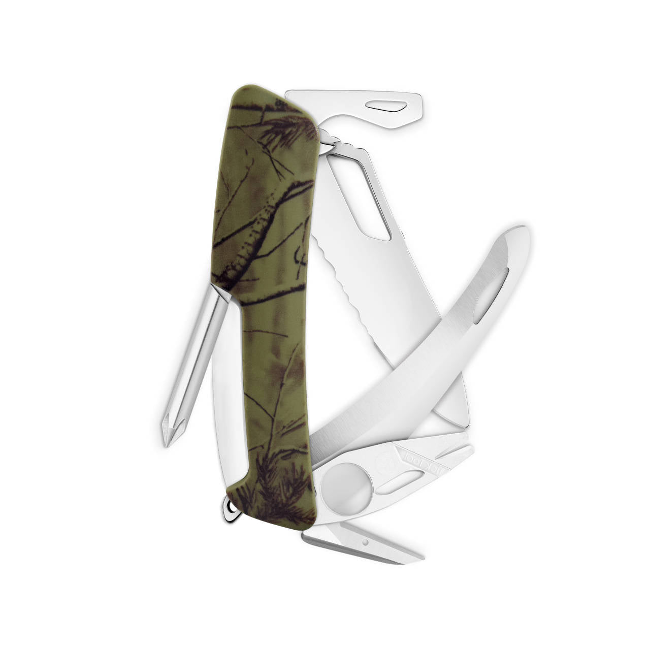 SWIZA Hunter SH06 TR-Hutt, 13 - Funciones. Verde Camo Bosque Hecho en Suiza.