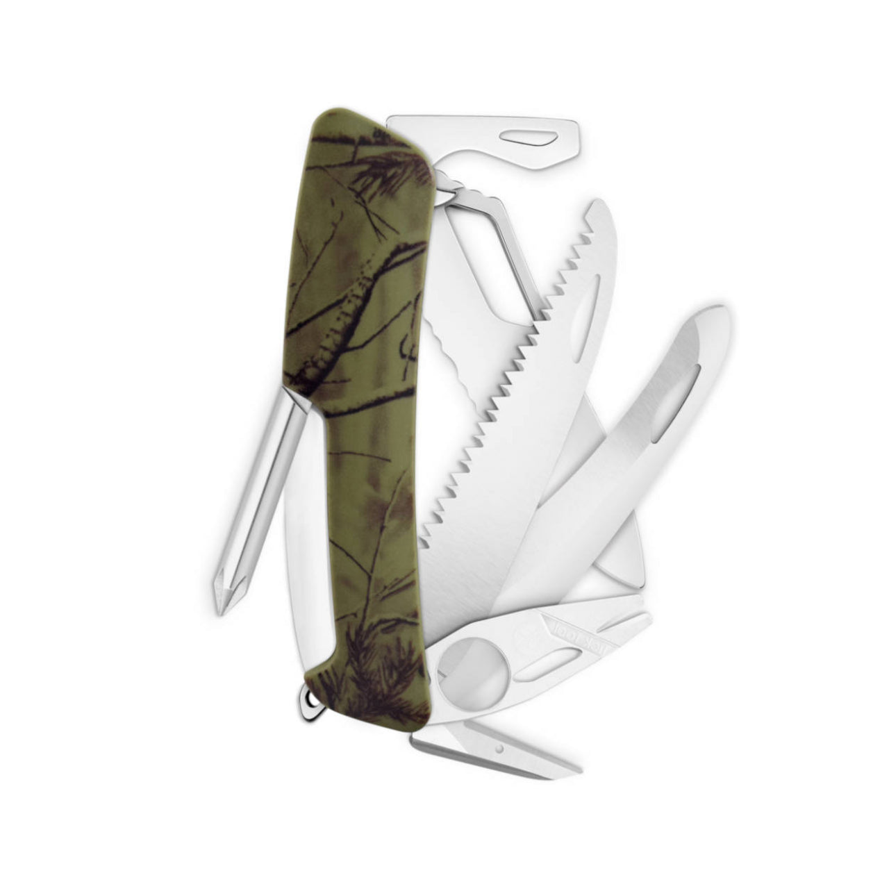 Swiza Hunter + Saw SH10 TR-Hutt, 14 - Funciones Verde Camo Hecho en Suiza.