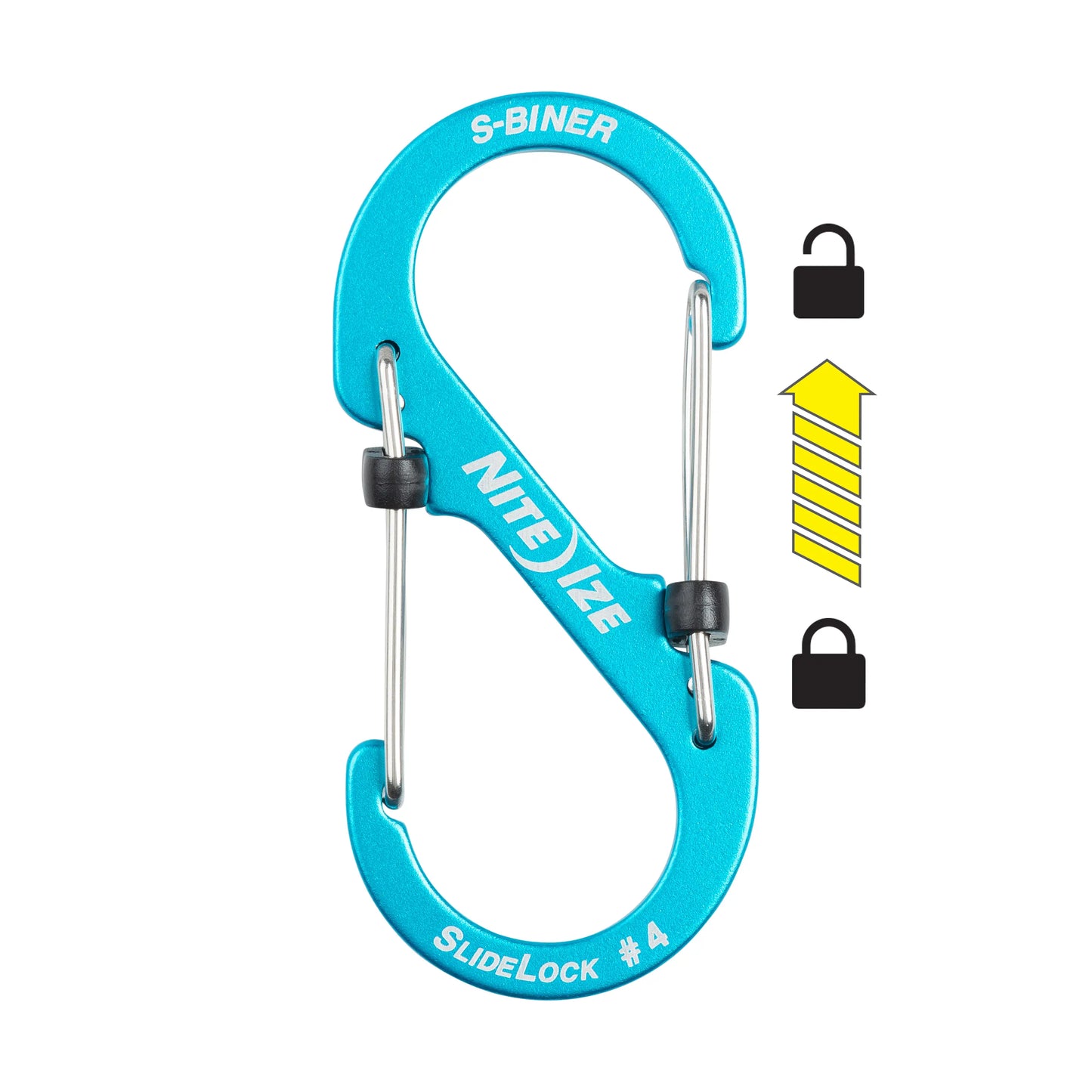 Nite Ize S-biner® Slidelock® Aluminio Azul #4 USA.