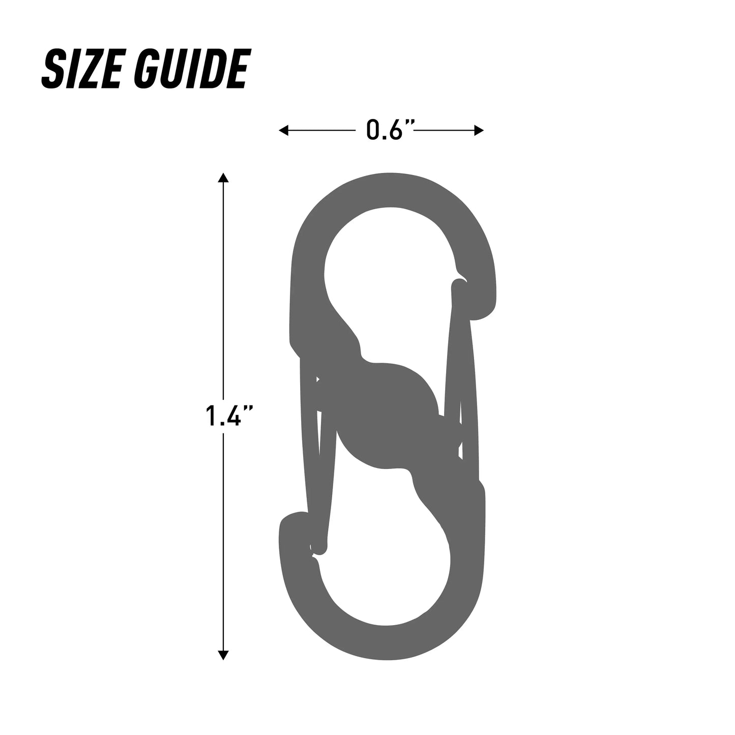 Nite Ize Pack 5. S-Biner® Microlock® Acero Inoxidable Negro Hecho en USA.