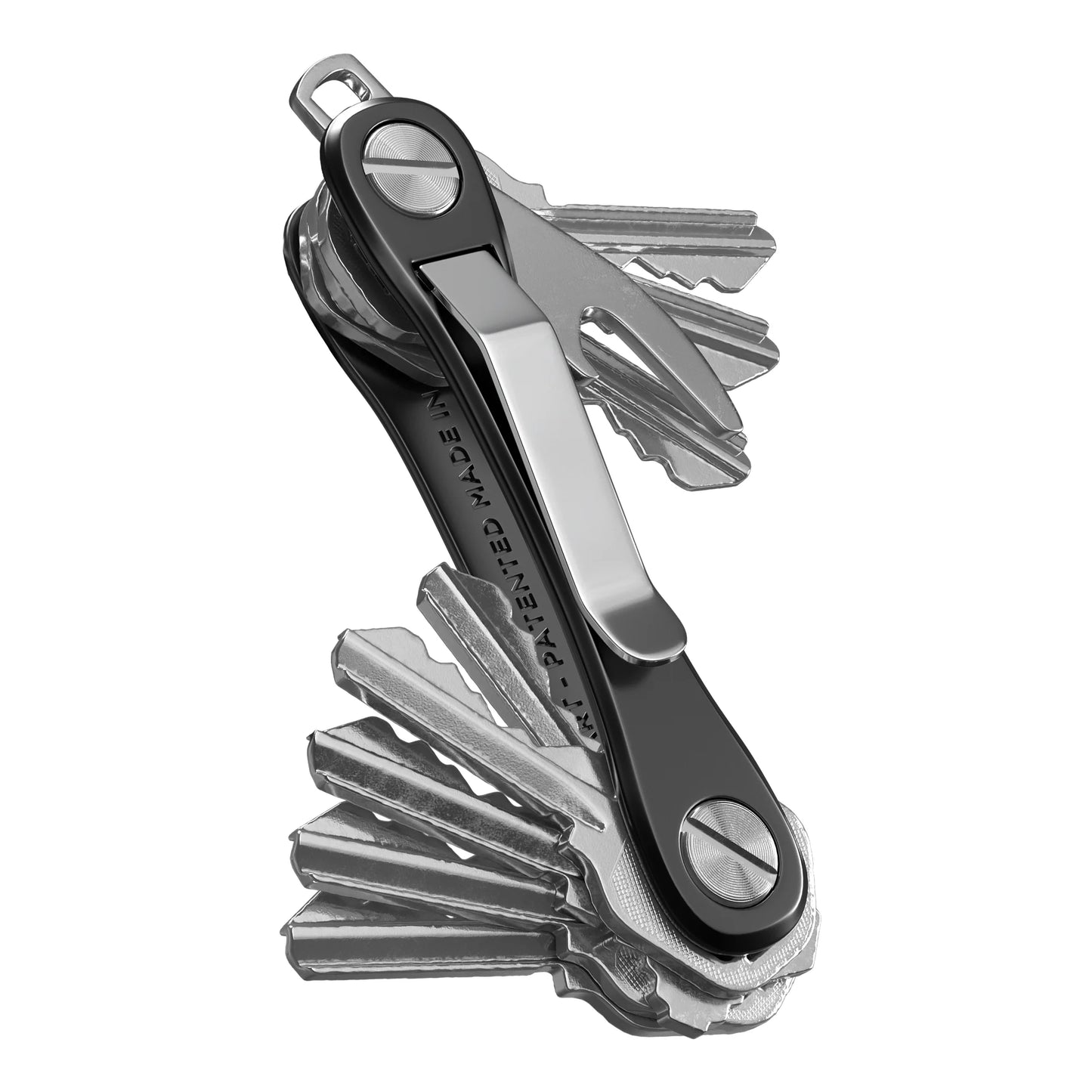 Keysmart Rugged Llavero Multiherramienta Abridor y Clip Negro USA