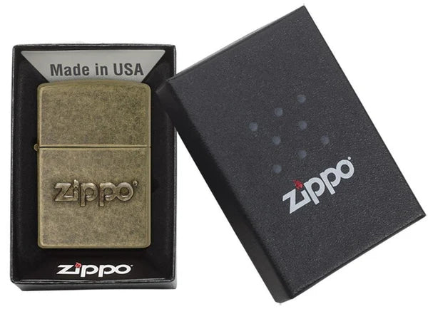 Zippo Bronze Antiguo Logotipo Estampado Relieve 100% U S A