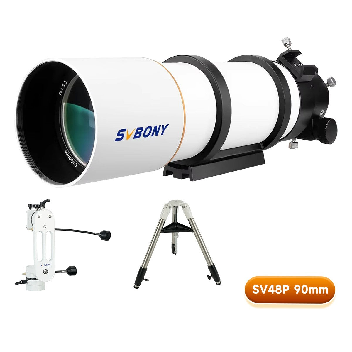 Telescopio Astronómico Svbony SV48P con Apertura de 102mm/90mm, Enfocador de Dob
