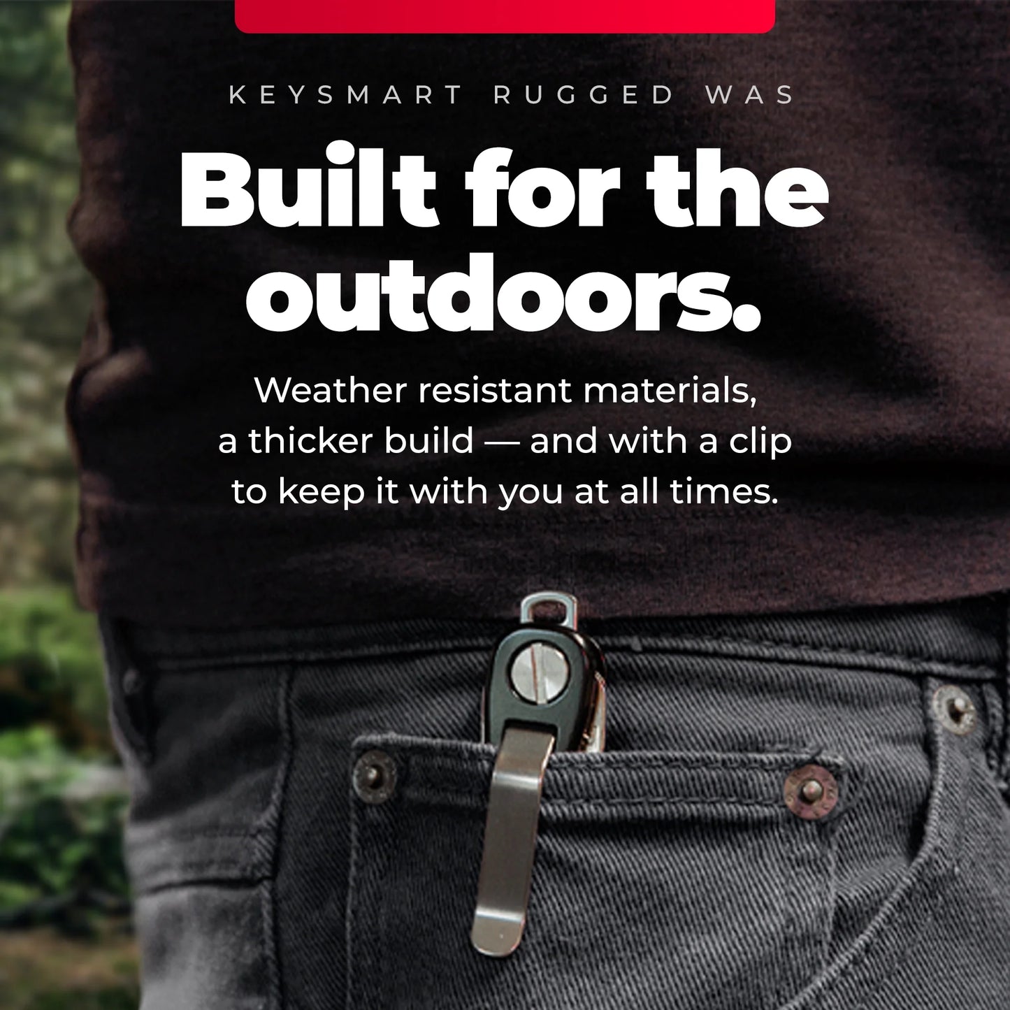 Keysmart Rugged Llavero Multiherramienta Abridor y Clip Negro USA
