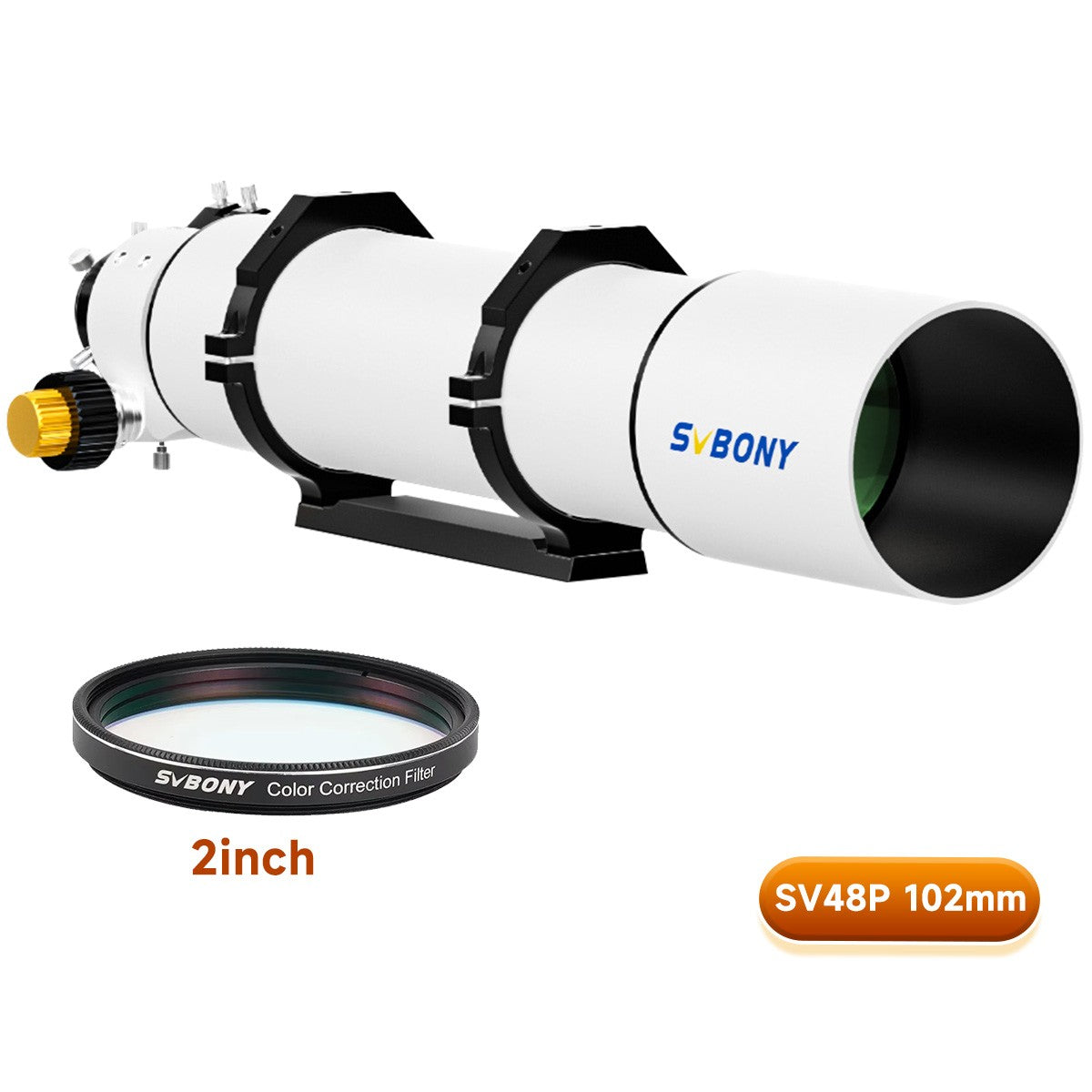 Telescopio Astronómico Svbony SV48P con Apertura de 102mm/90mm, Enfocador de Dob