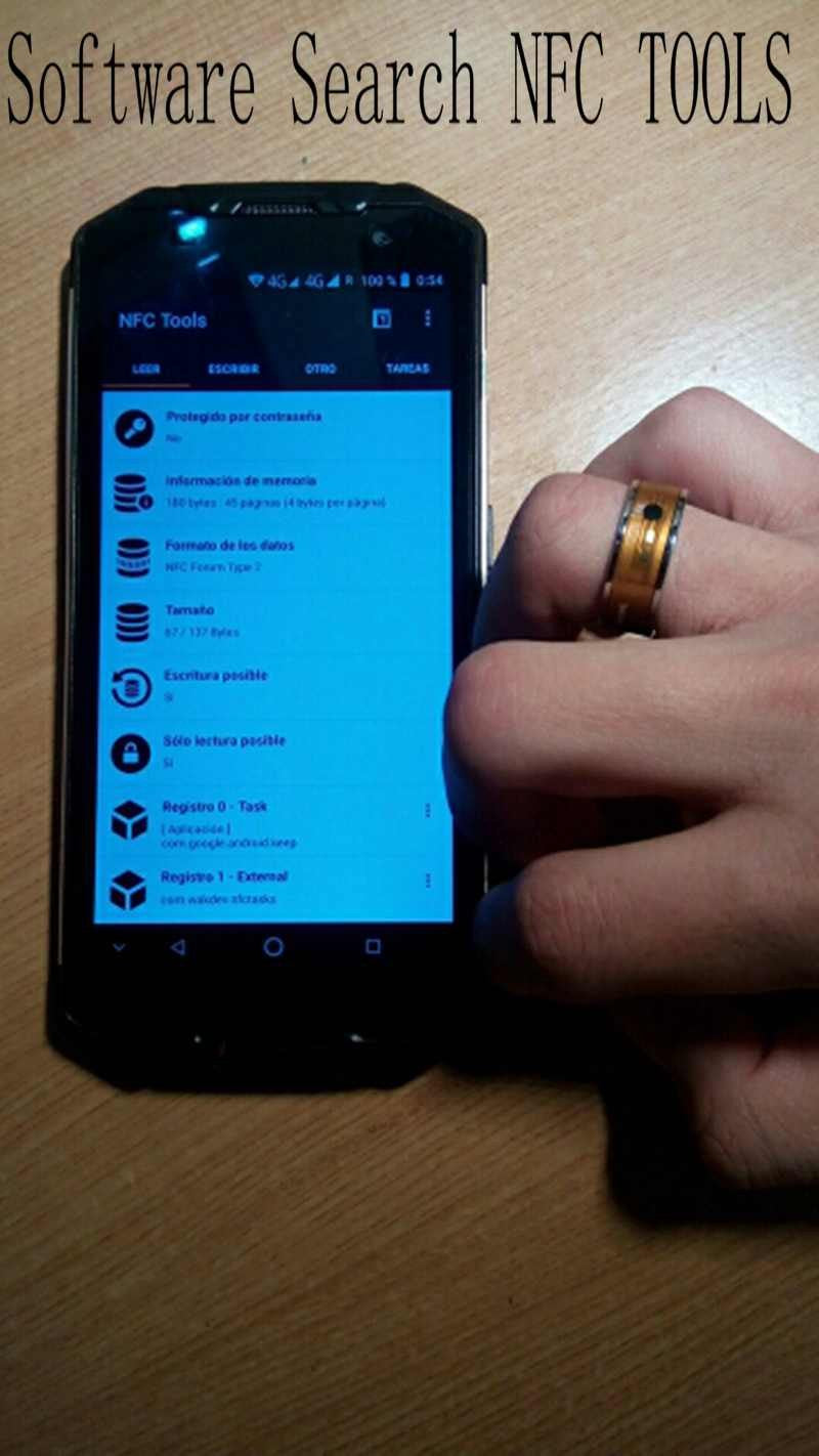 Anillo Inteligente NFC de Moda para Hombre, Anillo Digital para Teléfonos Androi