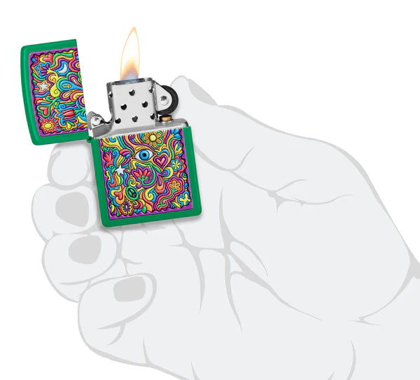Encendedor Zippo Green Trppy Design 100% Usa