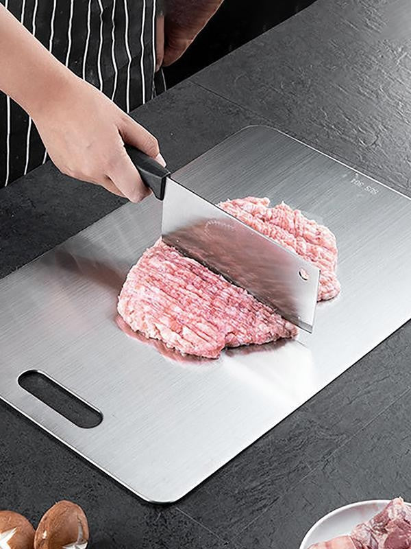 Tablas de cortar de titanio para cocina, tabla de acero inoxidable 304, doble ca