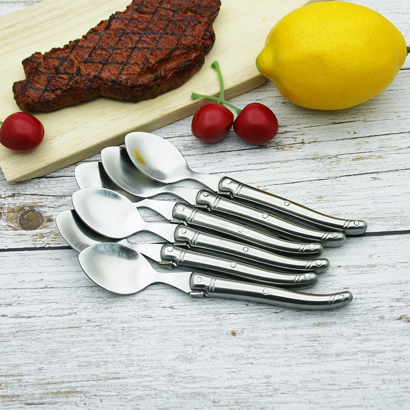 Juego de cuchillos para carne Laguiole de acero inoxidable de 9 ", tenedor