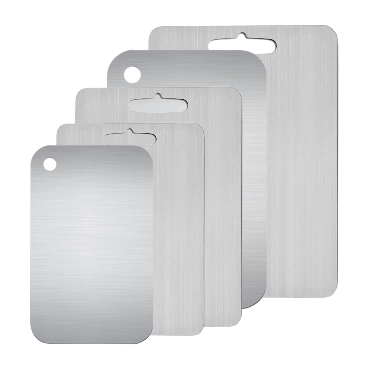 Tablas de cortar de titanio para cocina, tabla de acero inoxidable 304, doble ca
