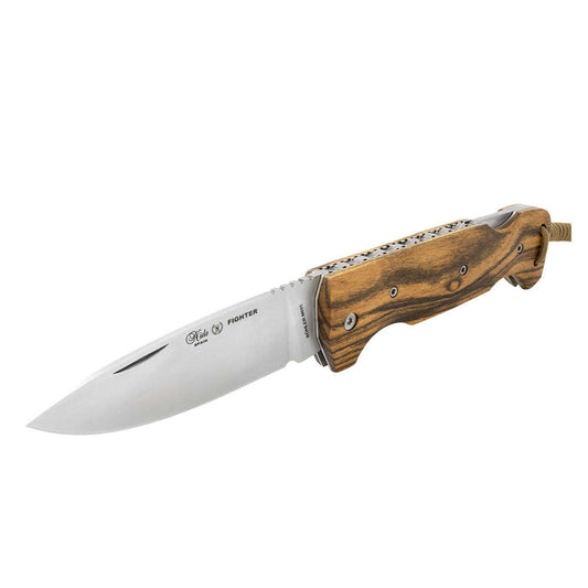 MIGUELNIETO Navaja de Bloqueo Fighter Mango de Kátex y Madera Bocote Acero Inoxidable.