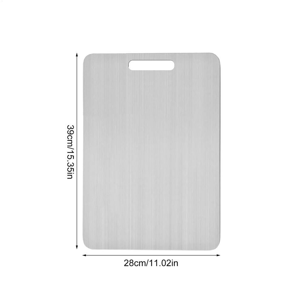 Tablas de cortar de titanio para cocina, tabla de acero inoxidable 304, doble ca