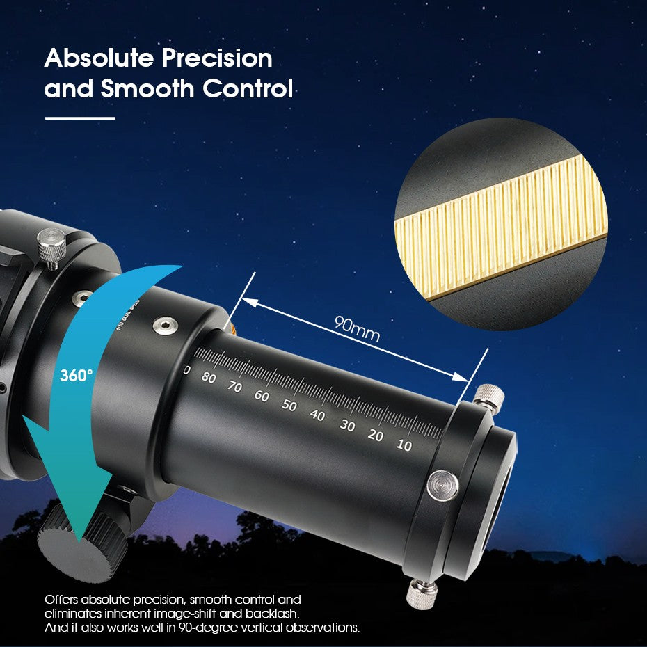 Telescopio Astronómico Svbony SV48P con Apertura de 102mm/90mm, Enfocador de Dob