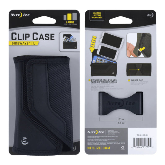 Nite Ize Clip Case Sideways Universal Rugged Holsters L Black USA.